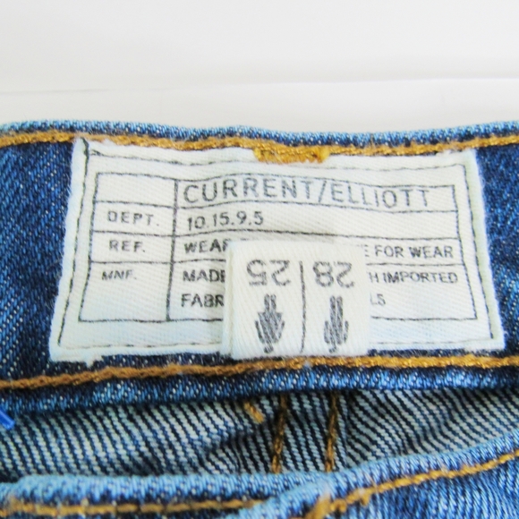 CURRENT ELLIOTT Dark Wash, Destroyed, SZ 25x28" - Picture 6 of 9